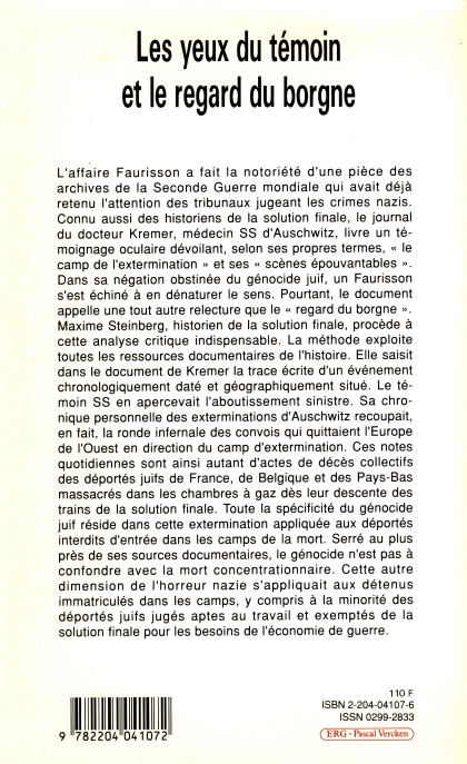 Dissertation sur la solution finale